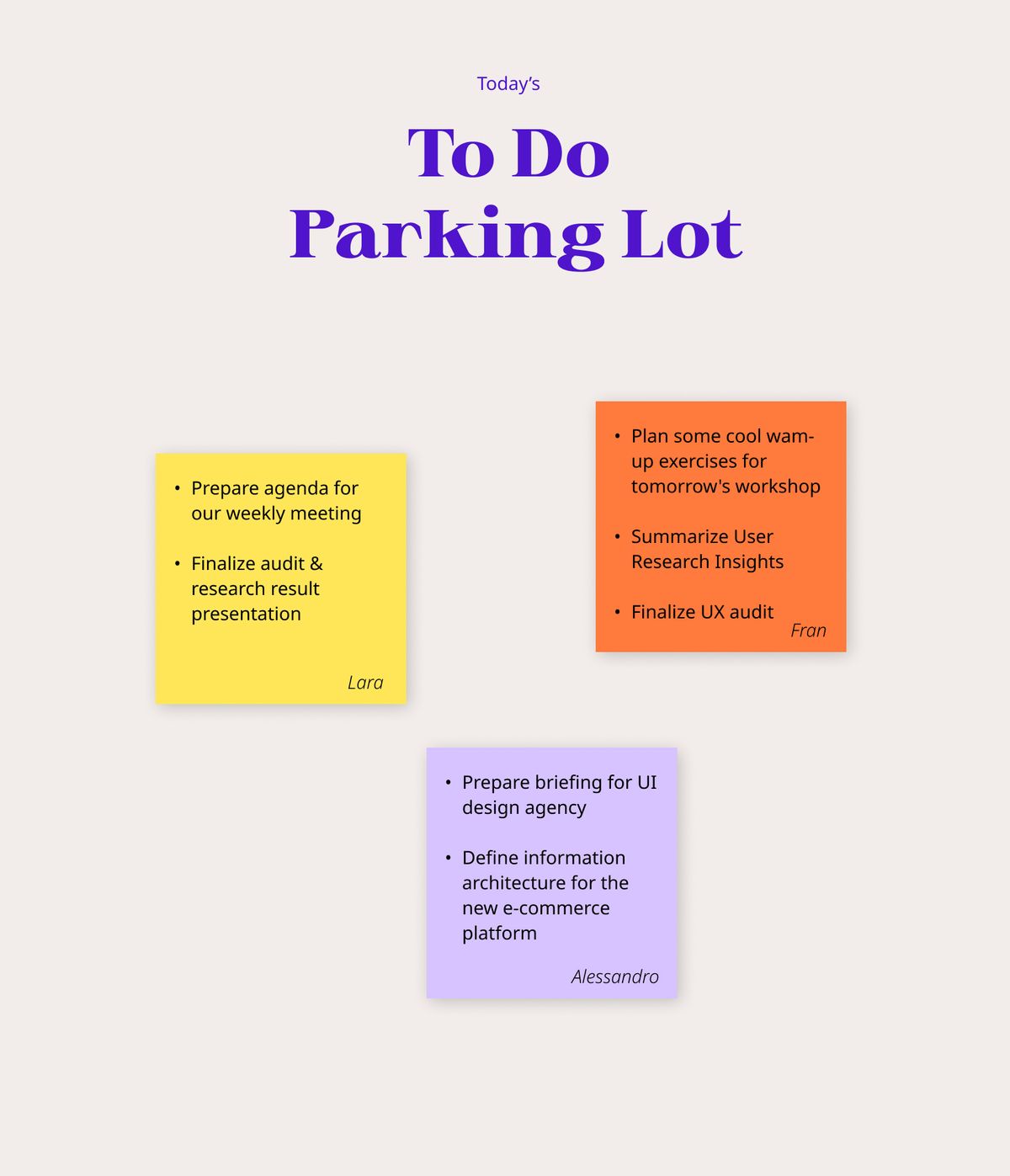 Icebreaker Workshop Tool To Do Park and Ride